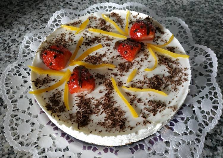 Tarta de yogur de limón