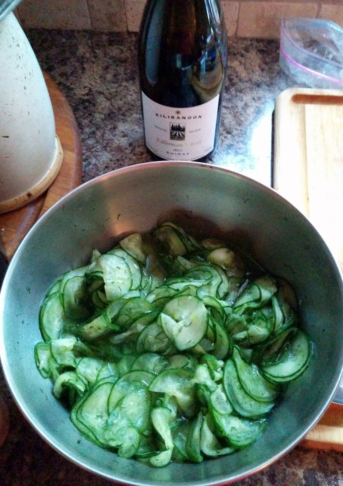 A picture of Swedish Cucumber Salad.