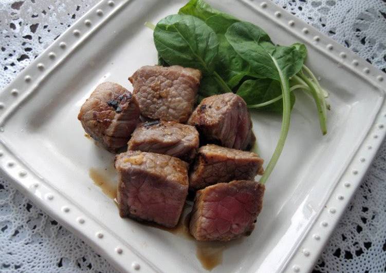 Learn How To Shio-Koji Diced Steak Served with Ponzu