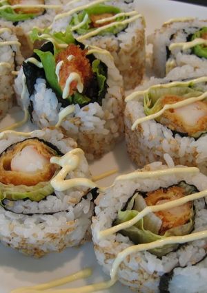 A picture of California Roll With Fried Shrimp.
