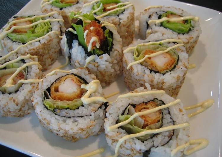 California Roll With Fried Shrimp