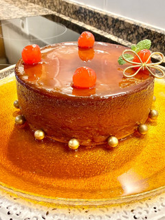 Una foto de Pastel de calabaza con caramelo (Pumpkin cake with caramel)