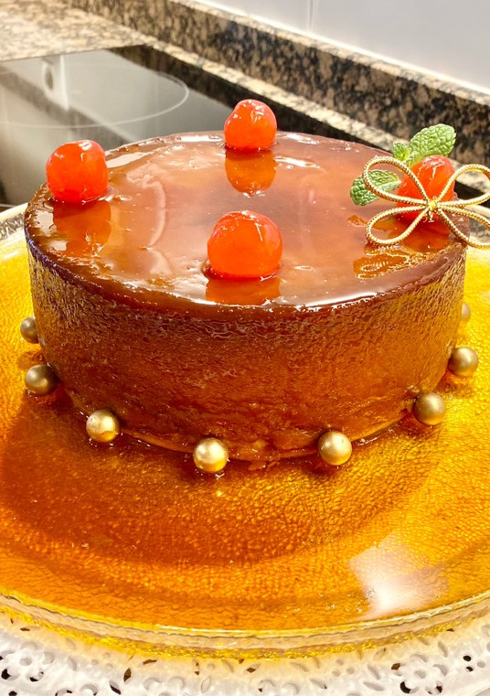 Una foto de Pastel de calabaza con caramelo (Pumpkin cake with caramel)