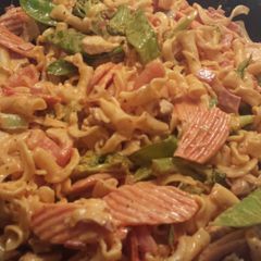 A picture of Yummy Buffalo Chicken Pasta.