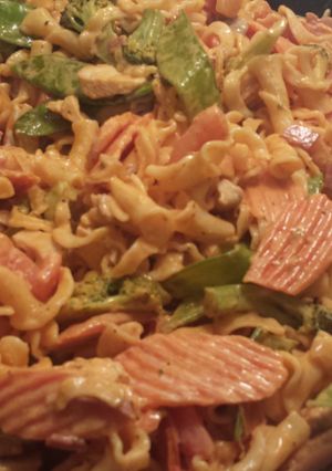 A picture of Yummy Buffalo Chicken Pasta.