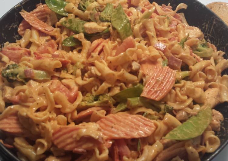 Easiest Way to Make Ultimate Yummy Buffalo Chicken Pasta