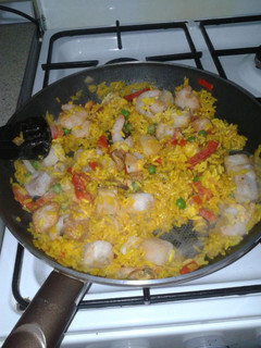 A picture of Spanish Seafood Rice.