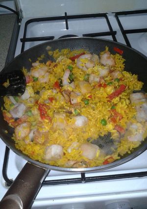 A picture of Spanish Seafood Rice.