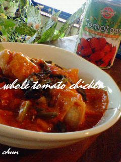 A picture of Chicken Stew with Canned Whole Tomatoes.