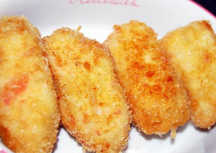Steps to Make Quick Easy Imitation Crabmeat Cream Croquettes
