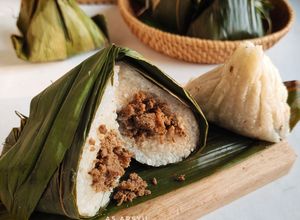 Foto resep Bacang isi daging rendang