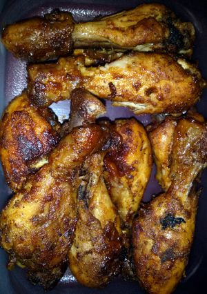 A picture of Baked bbq chicken.