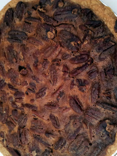 A picture of Pecan pie filling.