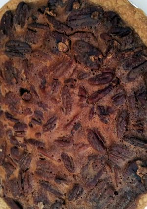 A picture of Pecan pie filling.
