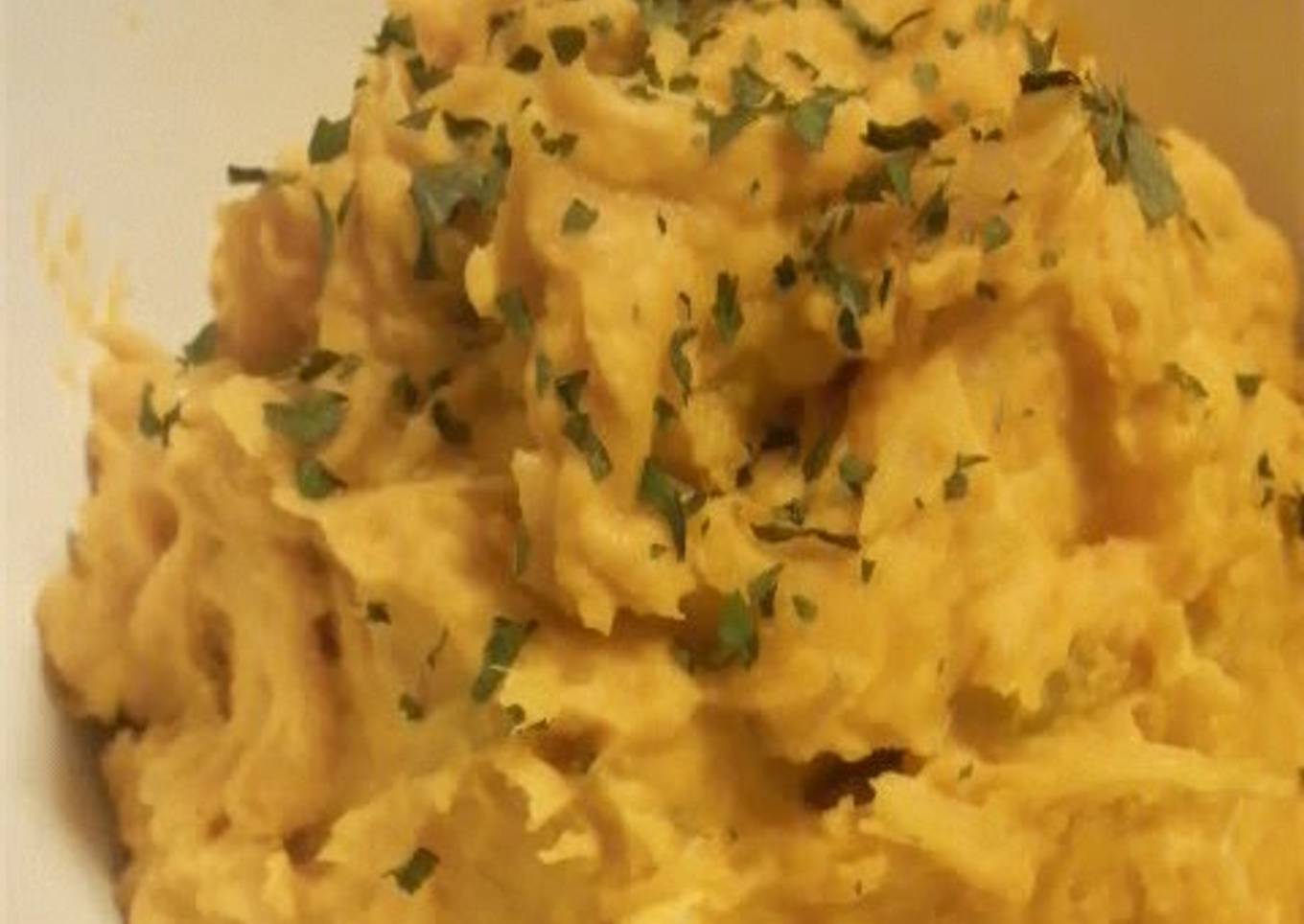 Pumpkin and cheese salad prepared in a bowl