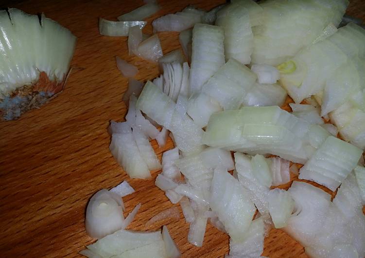 Recipe of Any-night-of-the-week Iz&#39;s Diced Onion Trick