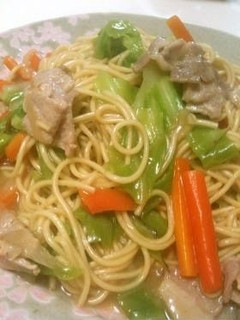A picture of Kyushu-Style Pan Fried Ramen with Lots of Vegetables.