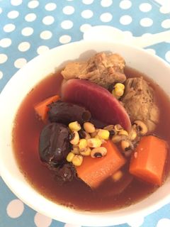 A picture of Chinese Beetroot & Carrot Soup.