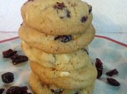 A picture of white chocolate cranberry cookies