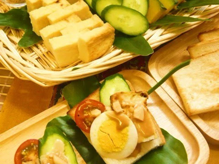 Easy Ways Make|Recipe} Gado Gado Open Sandwiches the So Delicious