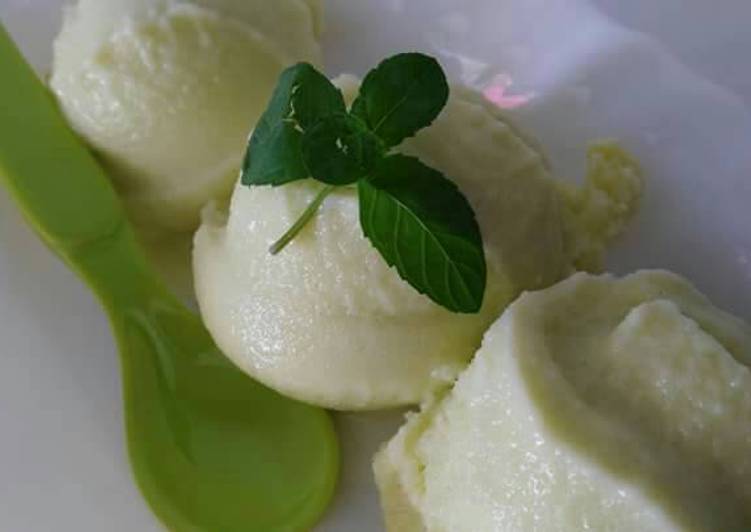 Helado de mango y hierbabuena (con y sin Tmx) también versión light