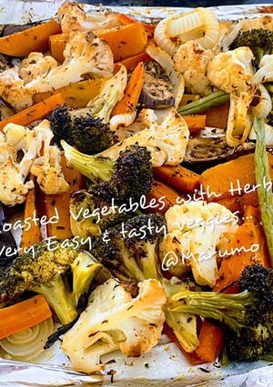 A picture of Roasted Vegetables with Herbs.