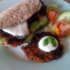A picture of Vickys Carrot & Coriander Fritters, GF DF EF SF NF.