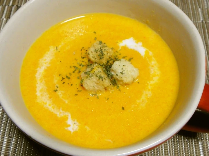 Easy Way Prepare Recipe Packed with Carrot&amp;#39;s Sweetness! Carrot Soy Milk Potage Soup that is Delicious, Perfect}