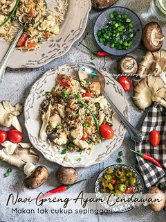 Gambar Nasi Goreng Ayam Cendawan