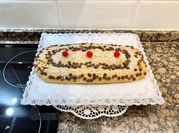 Una foto de pastel de nutella