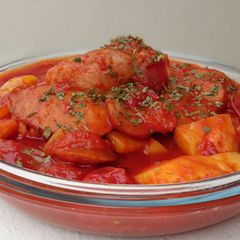 Chorizo In Pineapple And Tomato Sauce A picture of Chorizo In Pineapple And Tomato Sauce.