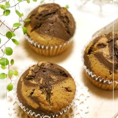 A picture of Coffee & Chocolate Marbled Muffins.