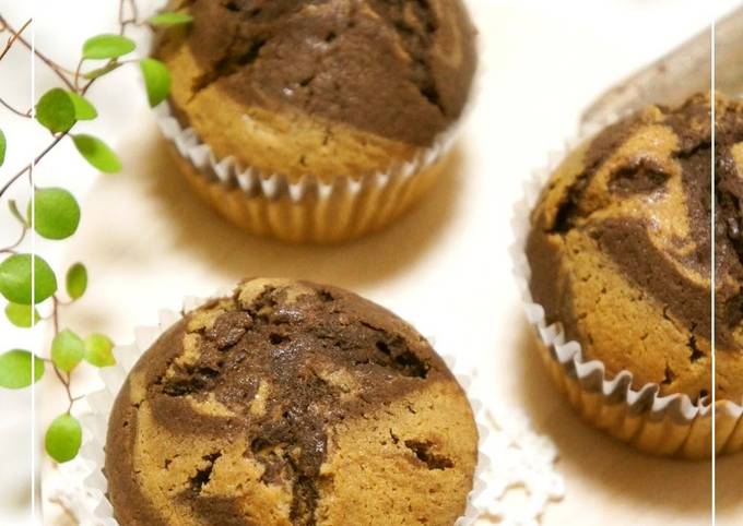 How To Get A Delicious Coffee &amp; Chocolate Marbled Muffins