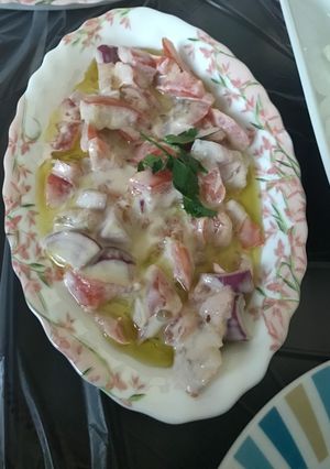 صورة لوصفة سلطه الطحينيه والبندوره