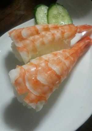 A picture of The Ever-Popular Shrimp Sushi.
