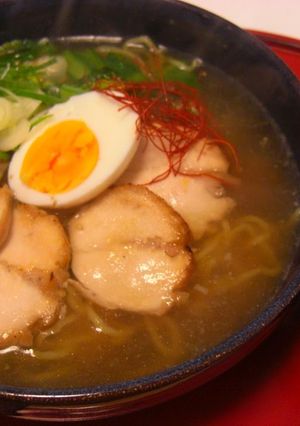 A picture of Soy Sauce Ramen Soup.