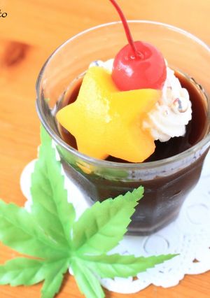 A picture of Easy Midnight Coffee Jelly for the Tanabata Festival.