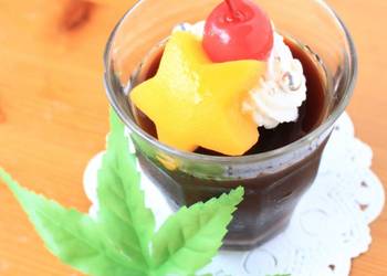 Without Fail Cooking Recipe Easy Midnight Coffee Jelly for the Tanabata Festival Delicious and Healthy