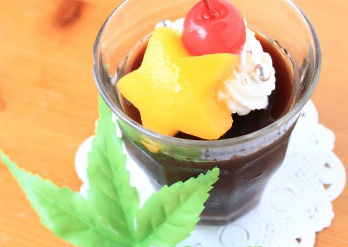 Steps to Make Homemade Easy Midnight Coffee Jelly for the Tanabata Festival