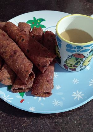 A picture of Beetroot Thepla.