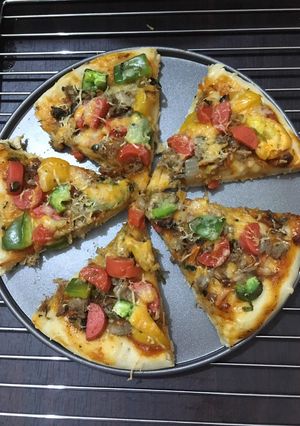 Foto resep Pizza homemade no telur, simpel irit dan enak