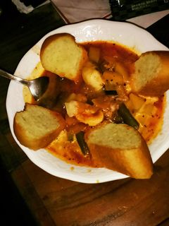 A picture of Minestrone soup.