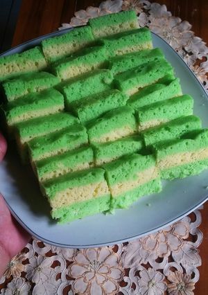 Foto resep Bolu kukus pandan putih telur