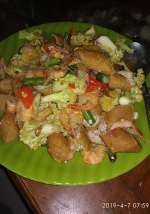 Foto resep Tumis udang sayuran