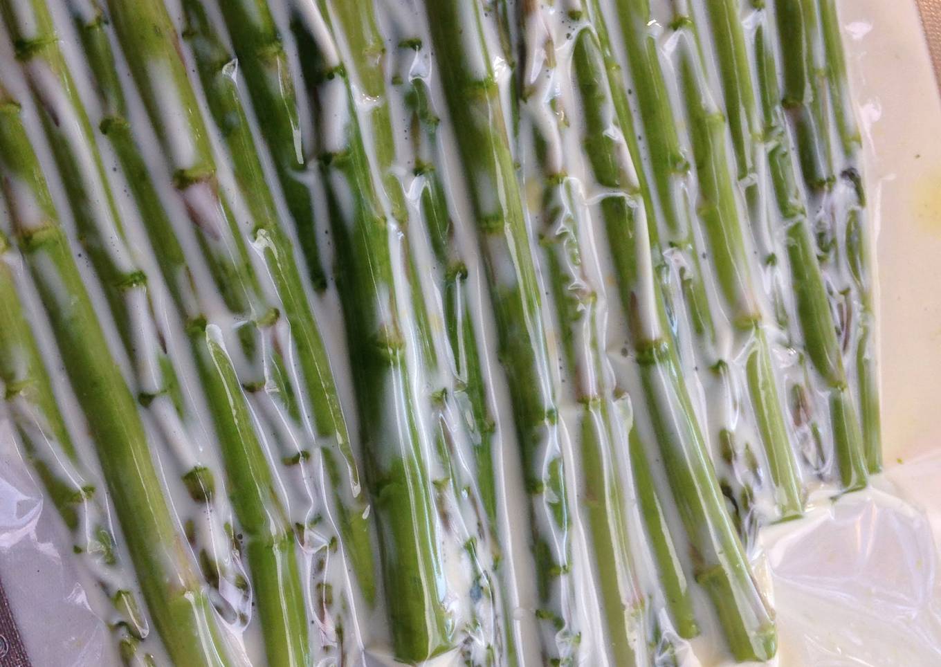 Sous Vide Asparagus With A Creamy Mustard Sauce