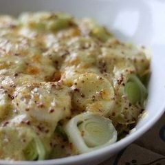 Easy Side Dish! Baked Leek with Mustard and Cheese A picture of Easy Side Dish! Baked Leek with Mustard and Cheese.
