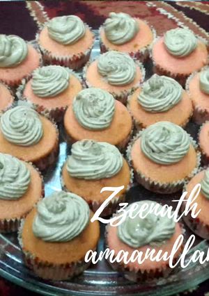 A picture of Strawberry Cupcakes with Chocolate Whipped Cream.