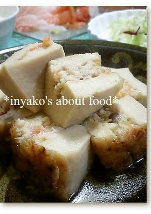 A picture of Freeze-dried tofu Stuffed with Meat.