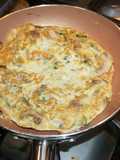 Mushroom, Leek, and Bell Pepper Omelette