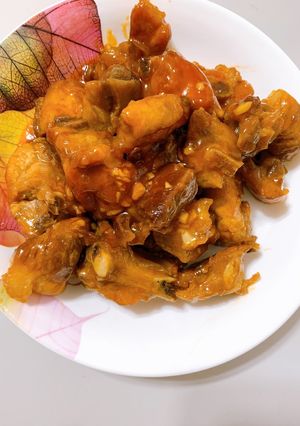 Hình của món Sườn xào chua ngọt.